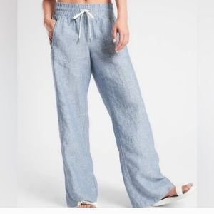 Athleta Cabo linen wide leg pant